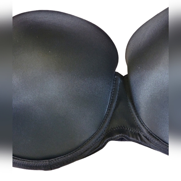 Victoria's Secret PINK Wear Everywhere Multi-way Push Up Black Strapless Bra 36D - Picture 2 of 4